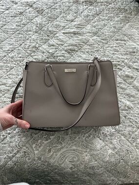 kate spade taupe Saffiano Leather Crossbody Bag